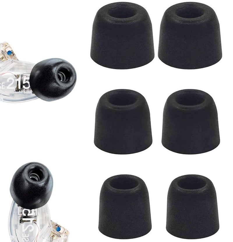 BLLQ Replacement Memory Foam Tips Foam Sleeves Earbuds for Shure SE215, SE112, SE315, SE425, SE530, SE535 & Klipsch Westone Earphones, [Noise Cancelling] 6PCS 3Pairs S/M/L - Image 3